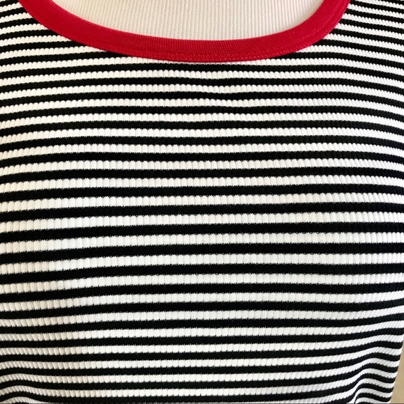 H&M Ribbed Striped Ringer Tee - Picture 2 of 3